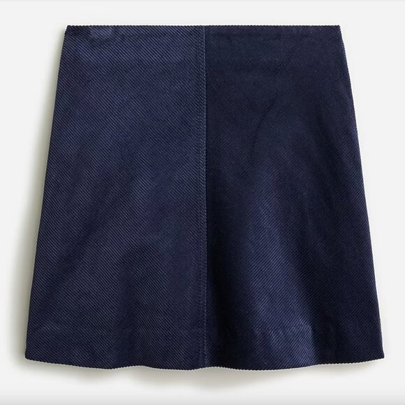 J. Crew Natasha Skirt in Stretch Corduroy (Navy) - Picture 4 of 4